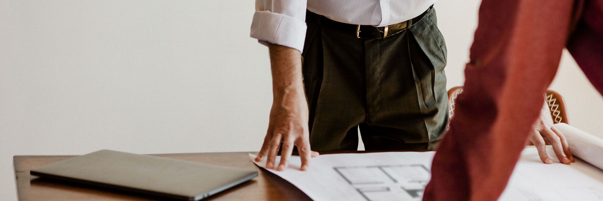 Baustelle Besprechung und Planung