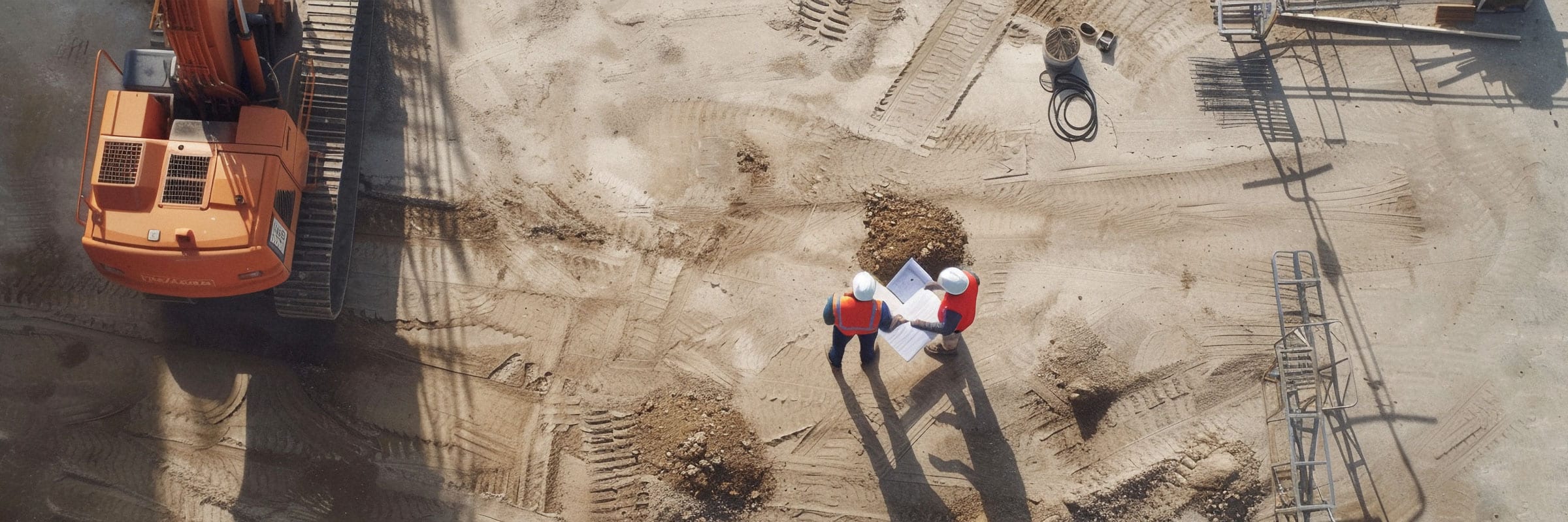 Baustelle Besprechung und Planung